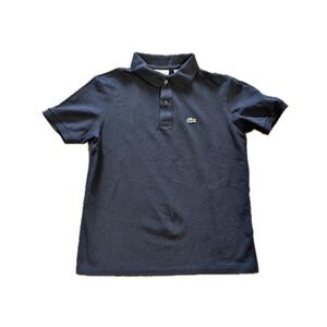 lacoste polo kids polo navy blue pique cotton size 16 boys girls classic